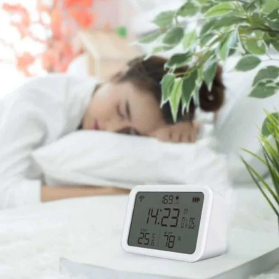 Porodo Lifestyle WiFi Smart Clock Ambience Sensor - White